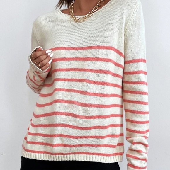 Split back sweater striped - Picture 2 of 3